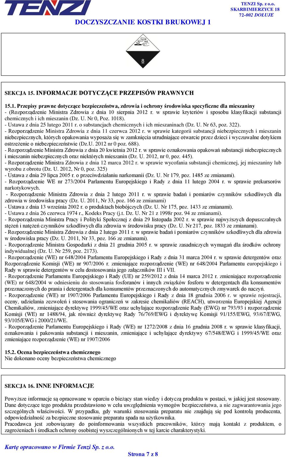322). - Rozporządzenie Ministra Zdrowia z dnia 11 czerwca 2012 r.