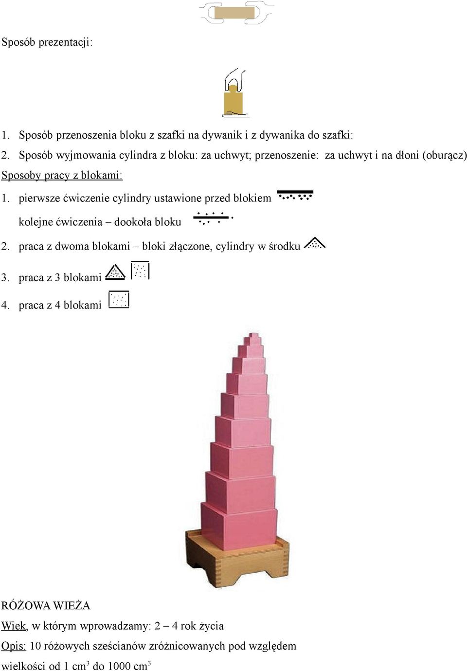pierwsze ćwiczenie cylindry ustawione przed blokiem kolejne ćwiczenia dookoła bloku 2.