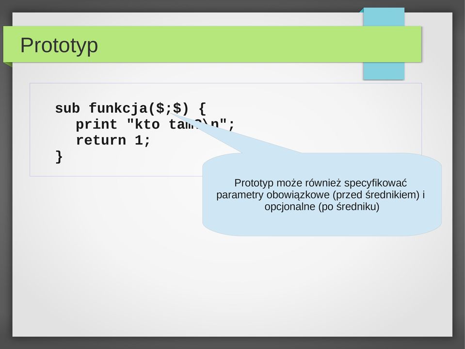 również specyfikować parametry