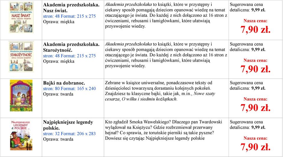 Do każdej z nich dołączono aż 16 stron z ćwiczeniami, rebusami i łamigłówkami, które ułatwiają przyswojenie wiedzy.