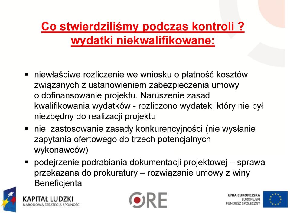 dofinansowanie projektu.