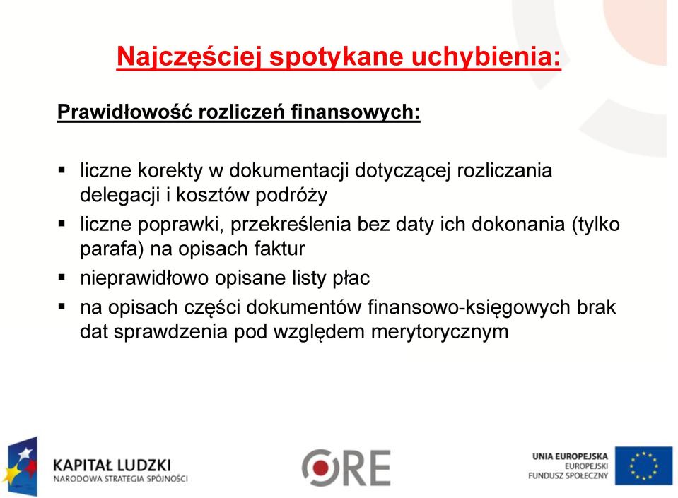 dokonania (tylko parafa) na opisach faktur nieprawidłowo opisane listy płac na