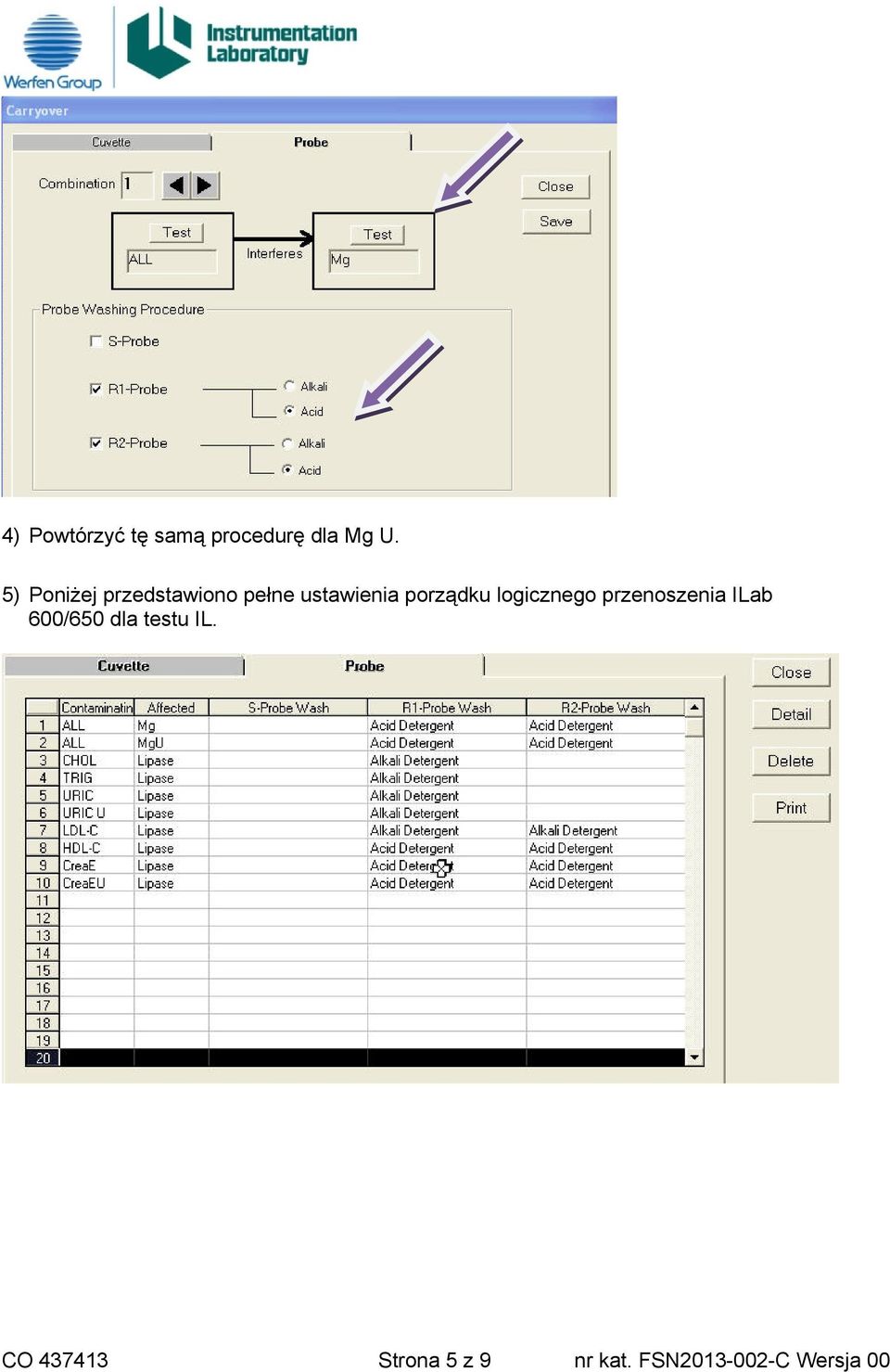 porządku logicznego przenoszenia ILab 600/650 dla