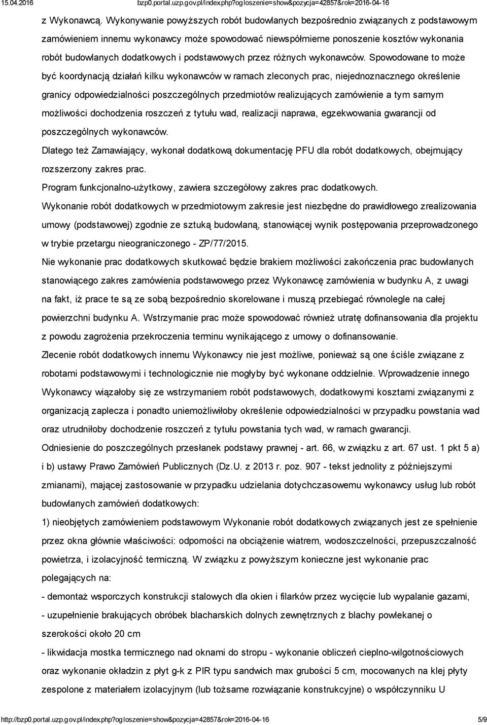 podstawowych przez różnych wykonawców.