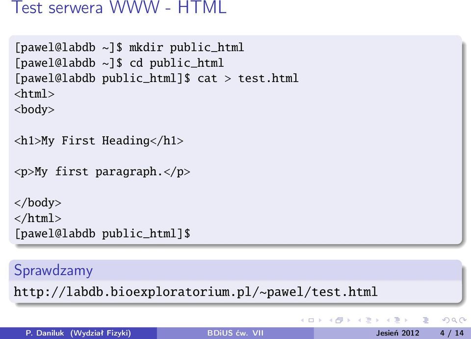 html <html> <body> <h1>my First Heading</h1> <p>my first paragraph.