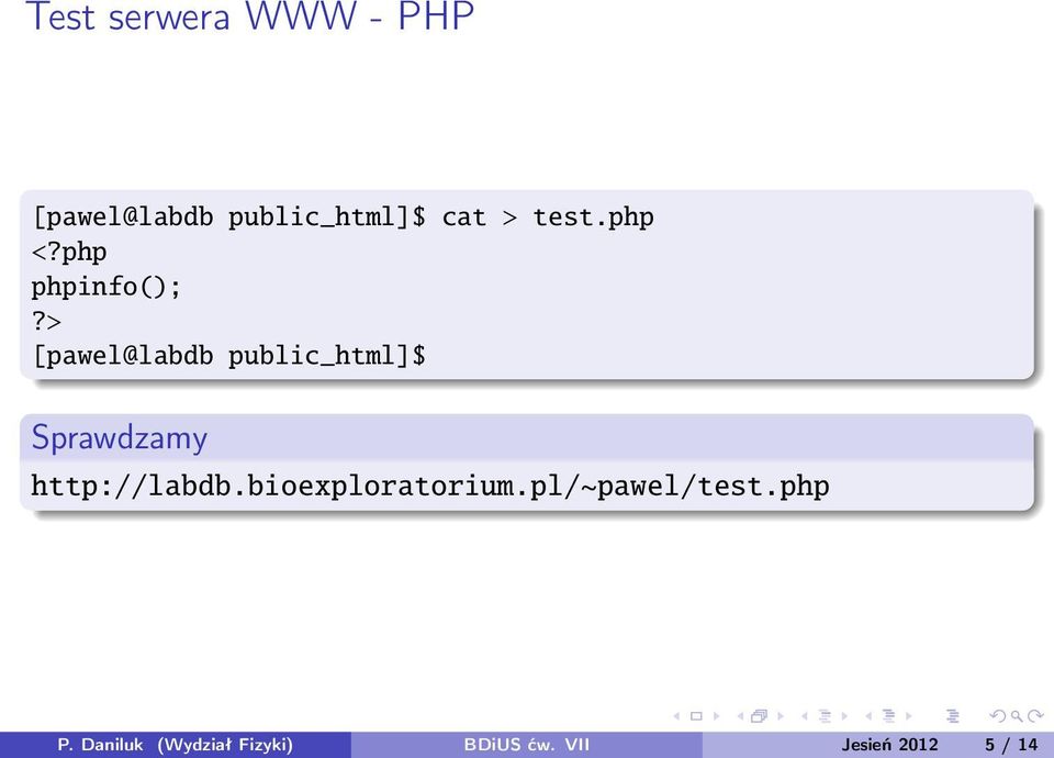 > [pawel@labdb public_html]$ Sprawdzamy http://labdb.
