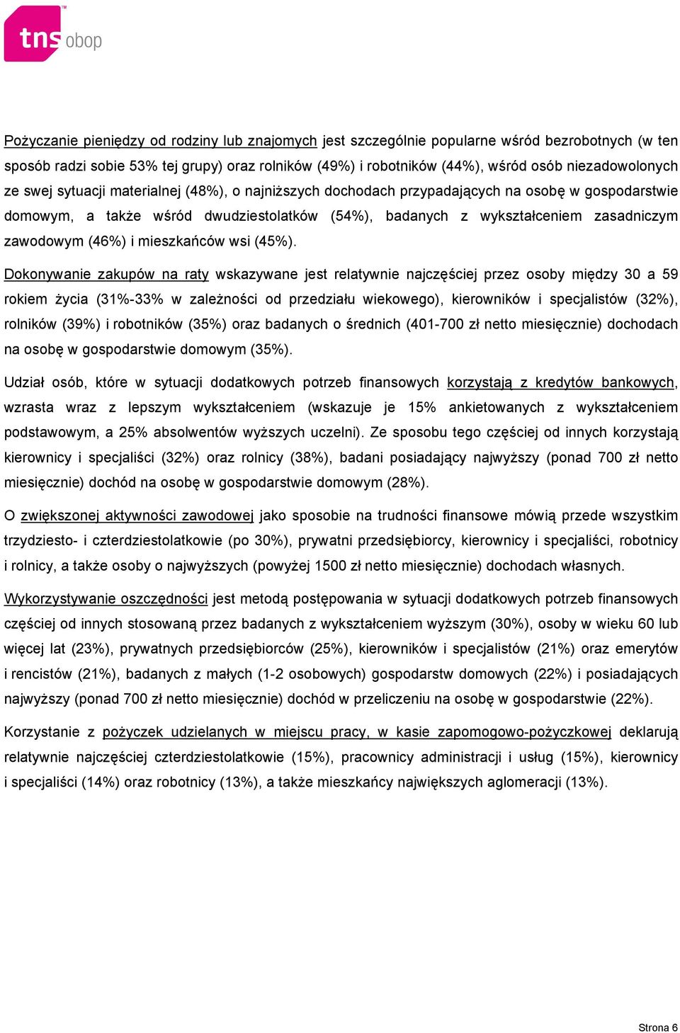 (46%) i mieszkańców wsi (45%).