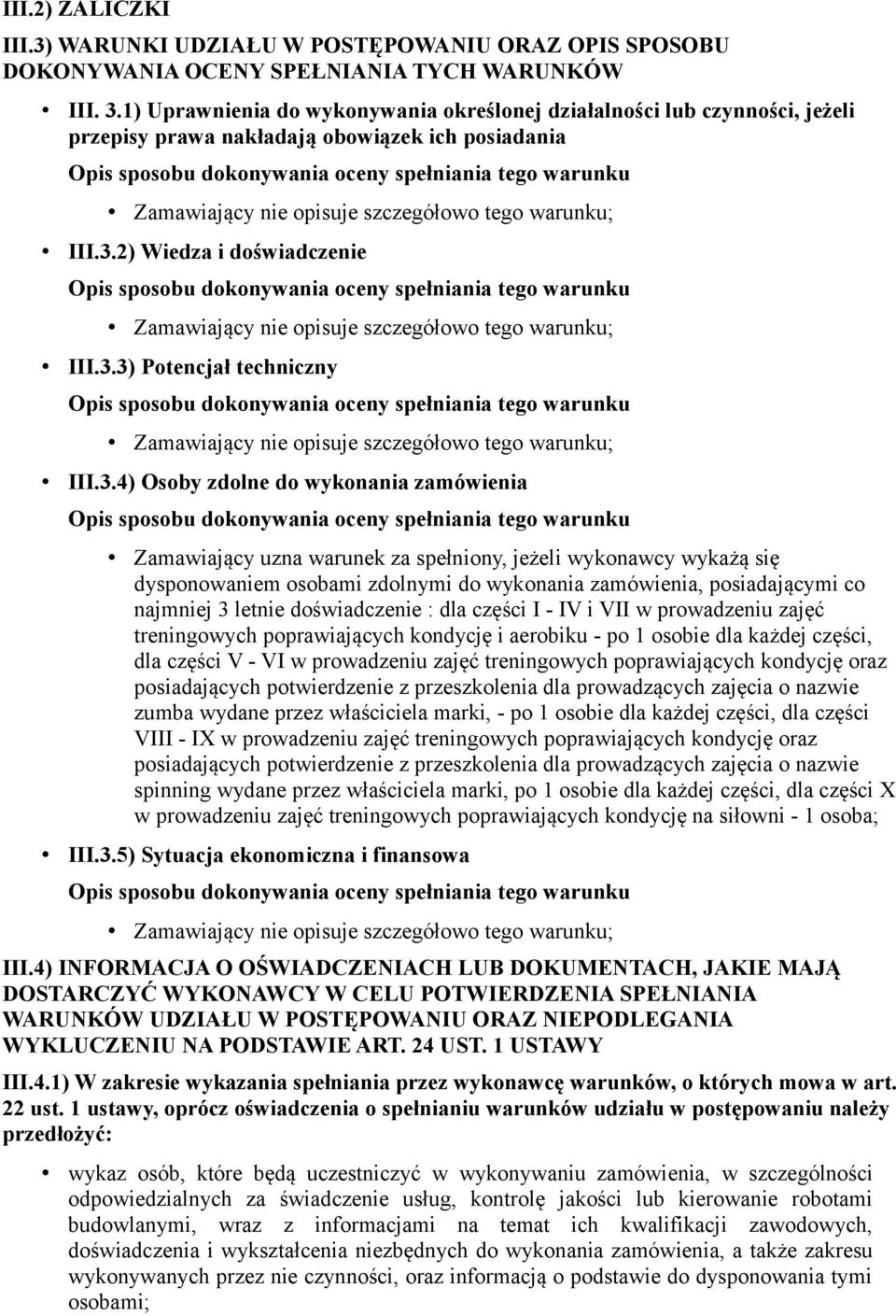 2) Wiedza i doświadczenie III.3.