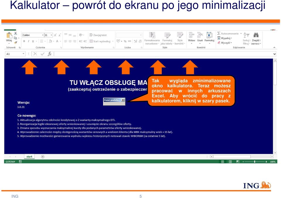 Teraz możesz pracować w innych arkuszach Excel.