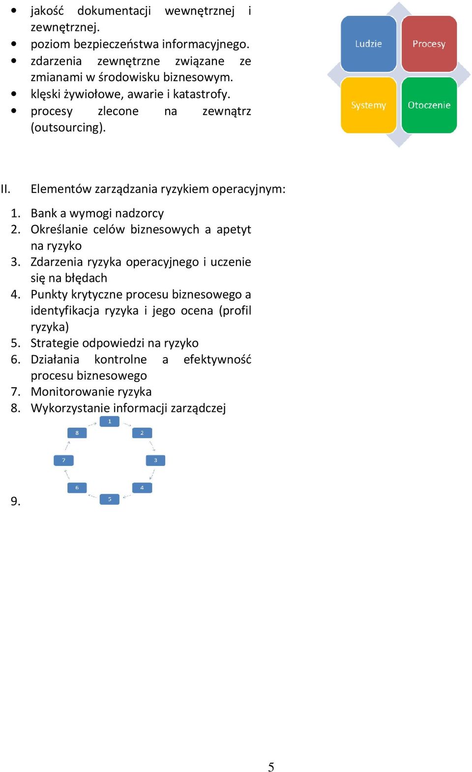 Określanie celów biznesowych a apetyt na ryzyko 3. Zdarzenia ryzyka operacyjnego i uczenie się na błędach 4.