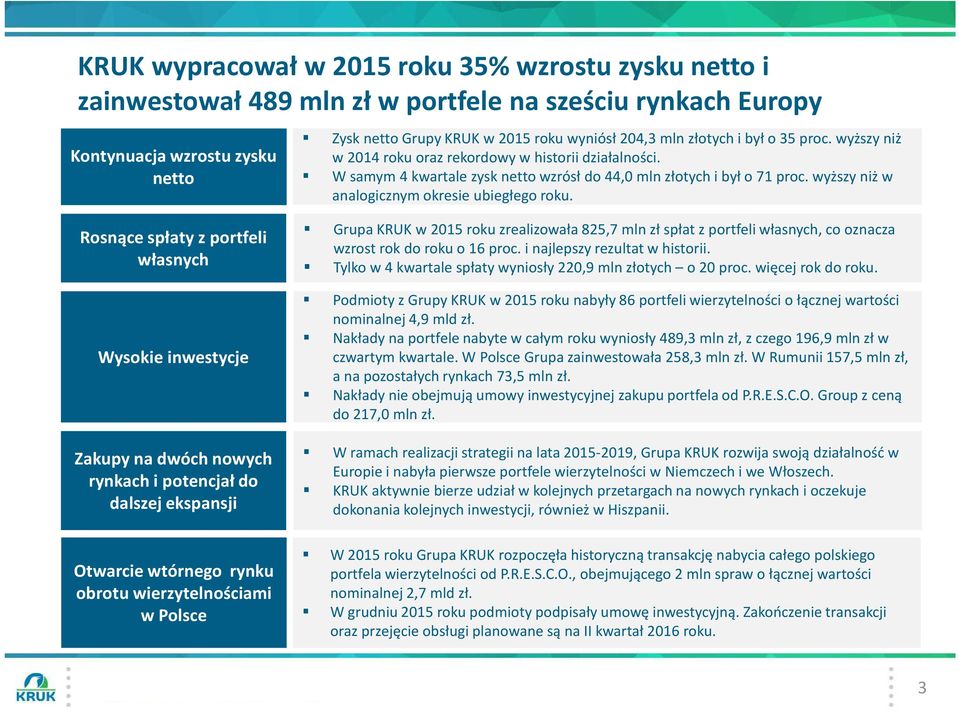 wyższy niż w analogicznym okresie ubiegłego roku.