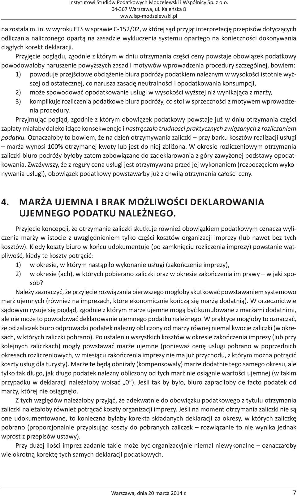 korekt deklaracji.