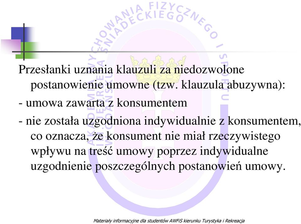 indywidualnie z konsumentem, co oznacza, Ŝe konsument nie miał rzeczywistego