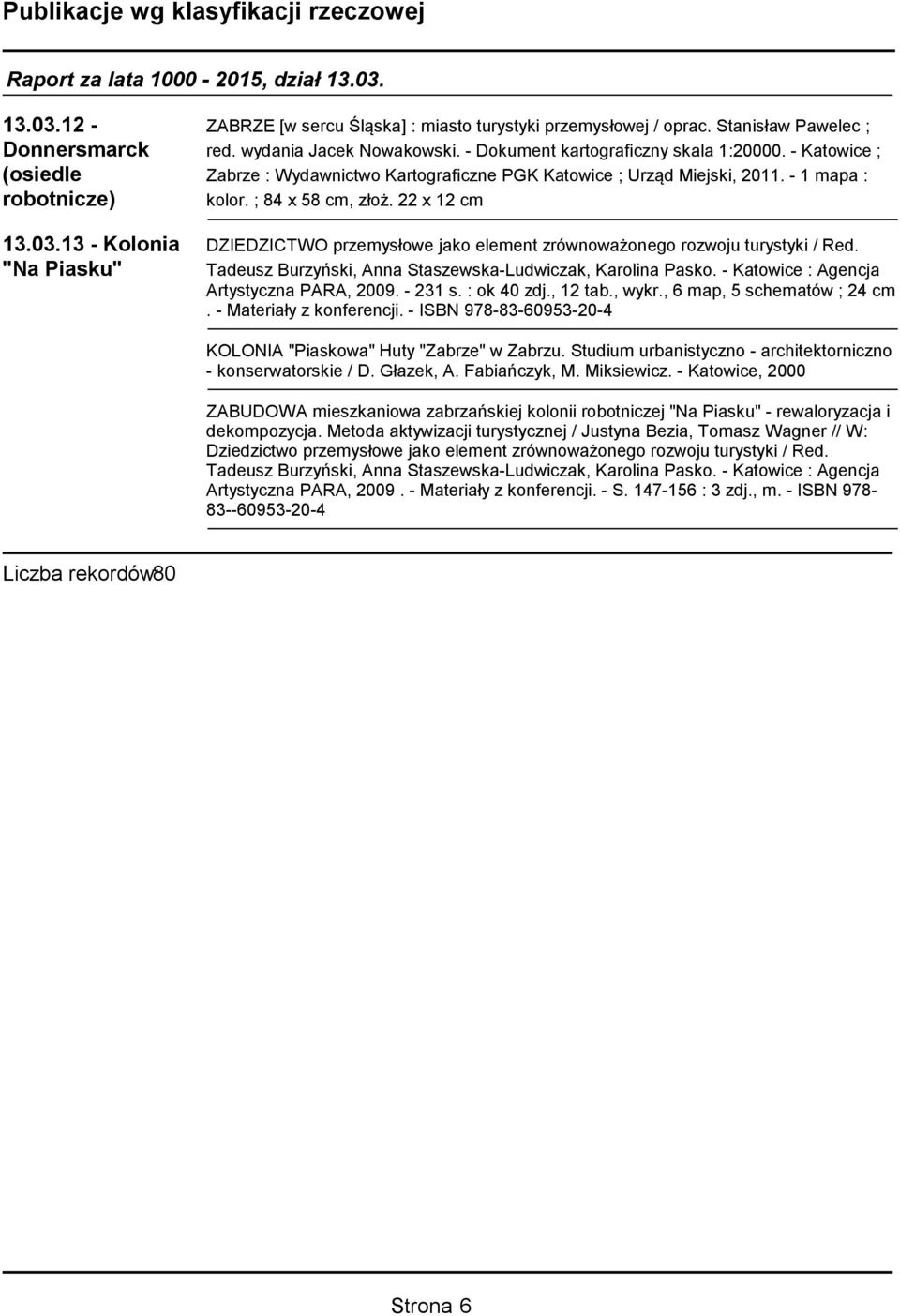 13 - Kolonia DZIEDZICTWO przemysłowe jako element zrównoważonego rozwoju turystyki / Red. "Na Piasku" Tadeusz Burzyński, Anna Staszewska-Ludwiczak, Karolina Pasko.