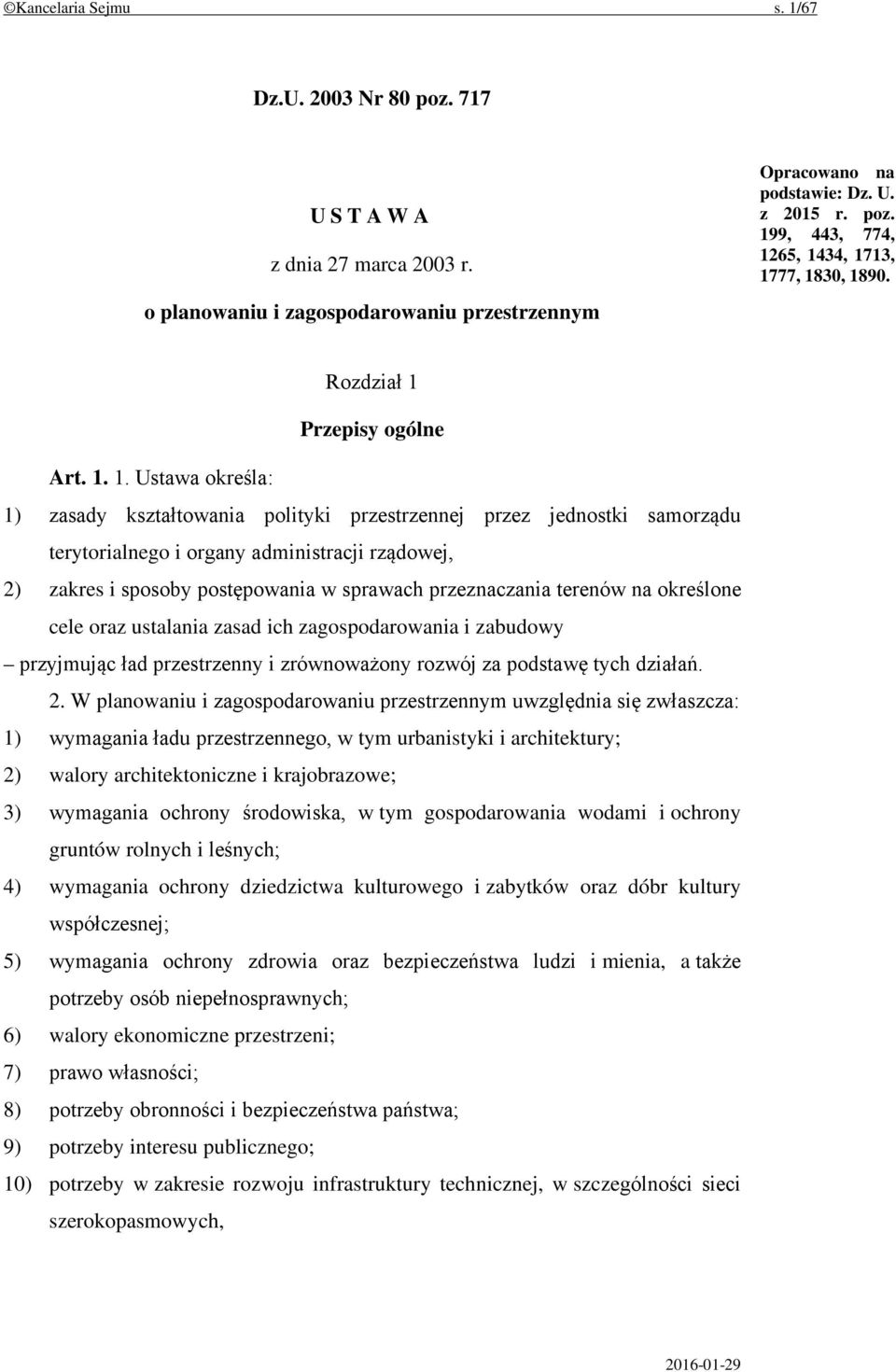 Przepisy ogólne Art. 1.