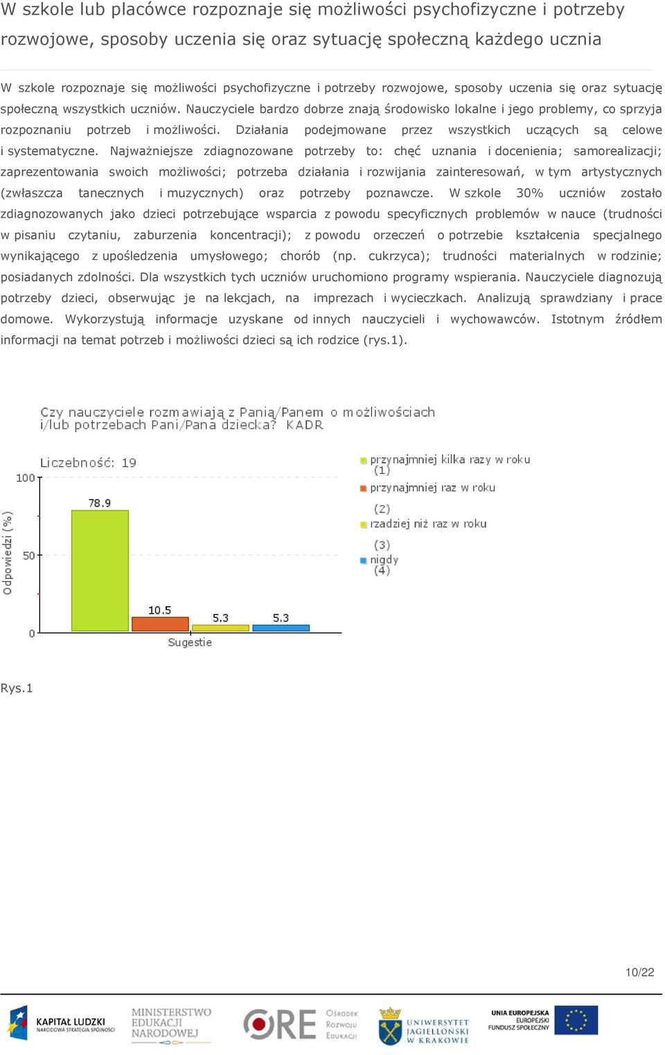 Działania podejmowane przez wszystkich uczących są celowe i systematyczne.