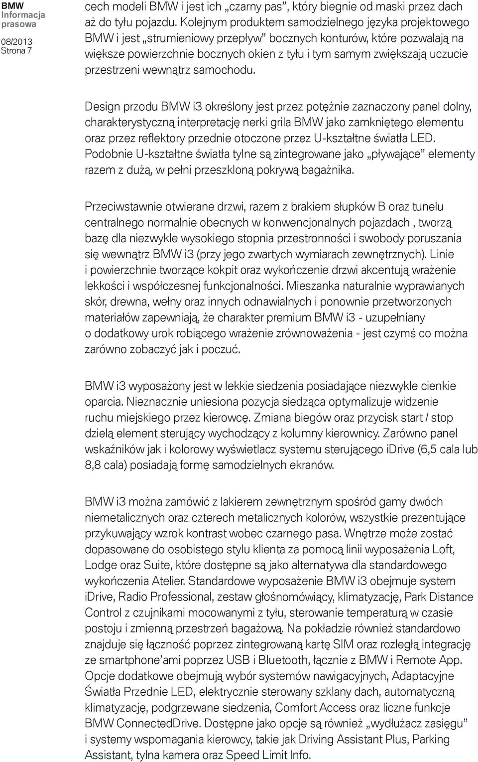 przestrzeni wewnątrz samochodu.