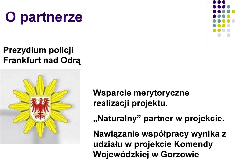 Naturalny partner w projekcie.