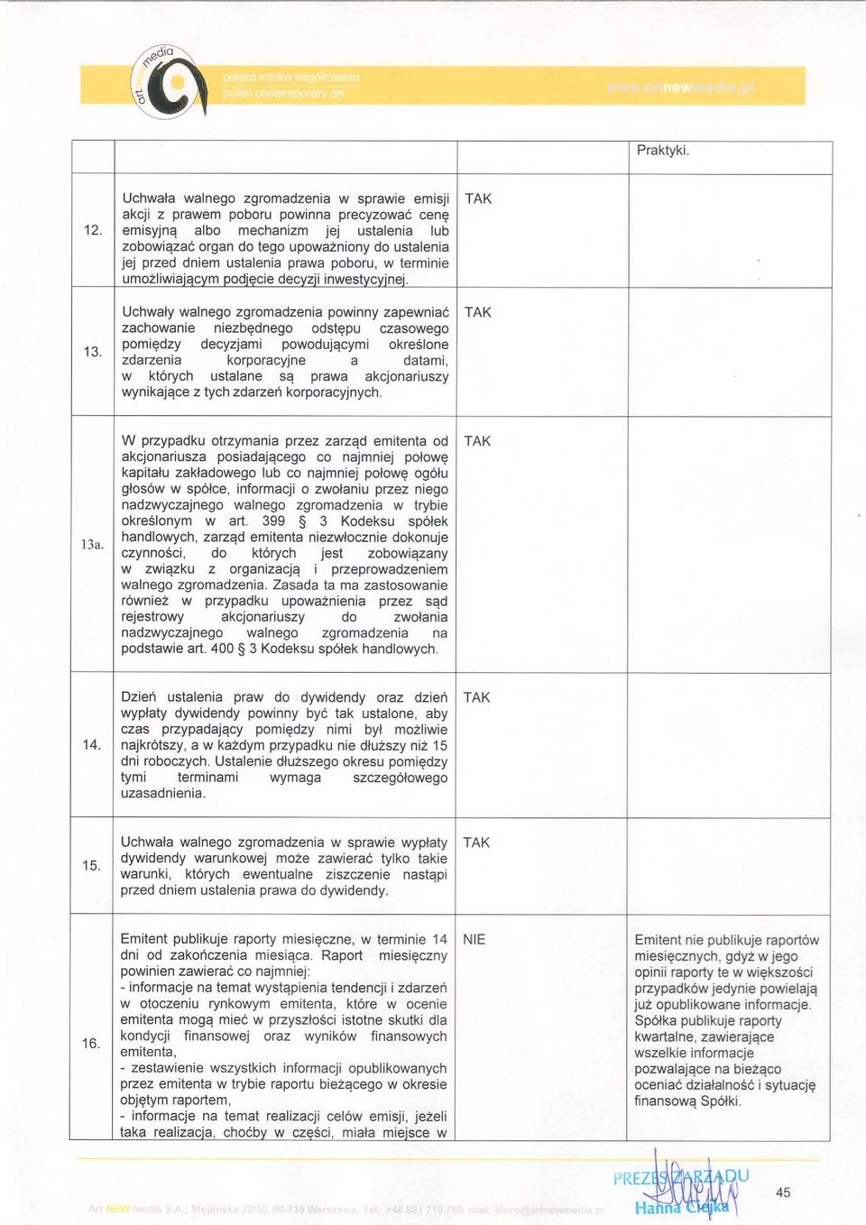 uslalenia prawa poboru, w terminie umozliwiaiacvm podiecie decvzii inwestvcvinei. 13.