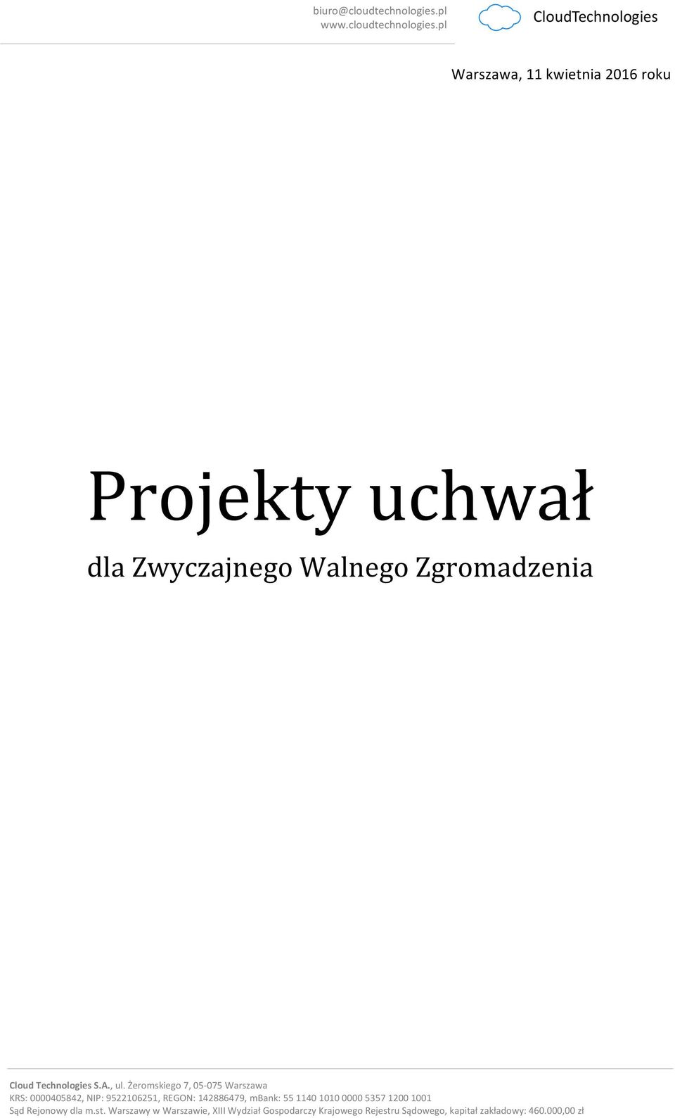 Projekty uchwał dla