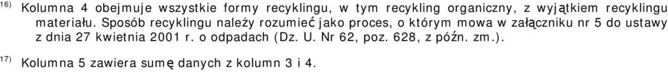 Sposób należy rozumieć jako proces, o którym mowa w załączniku nr 5 do