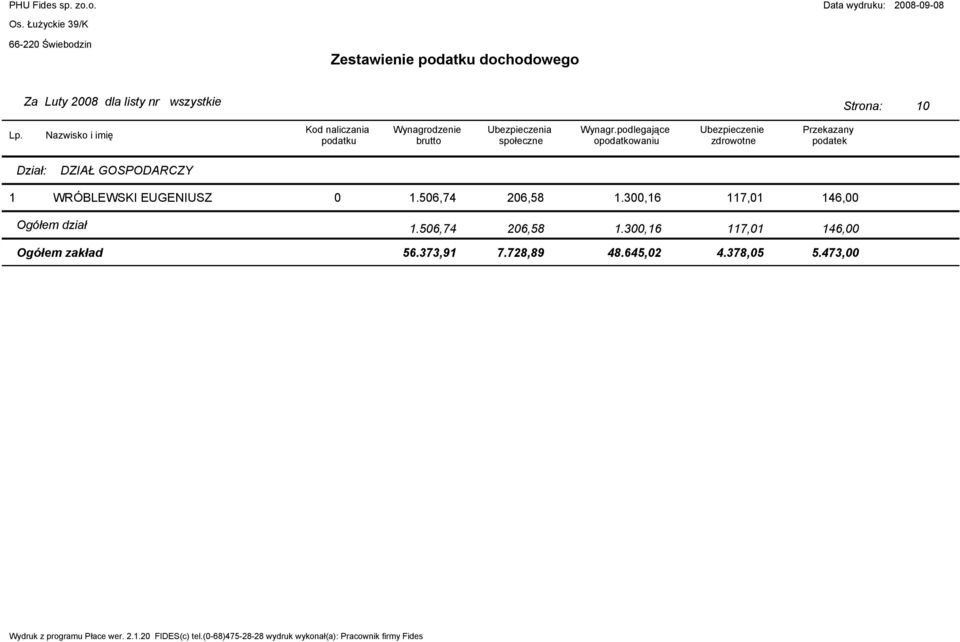 00,6 7,0 6,00 Ogółem dział.506,7 06,58.