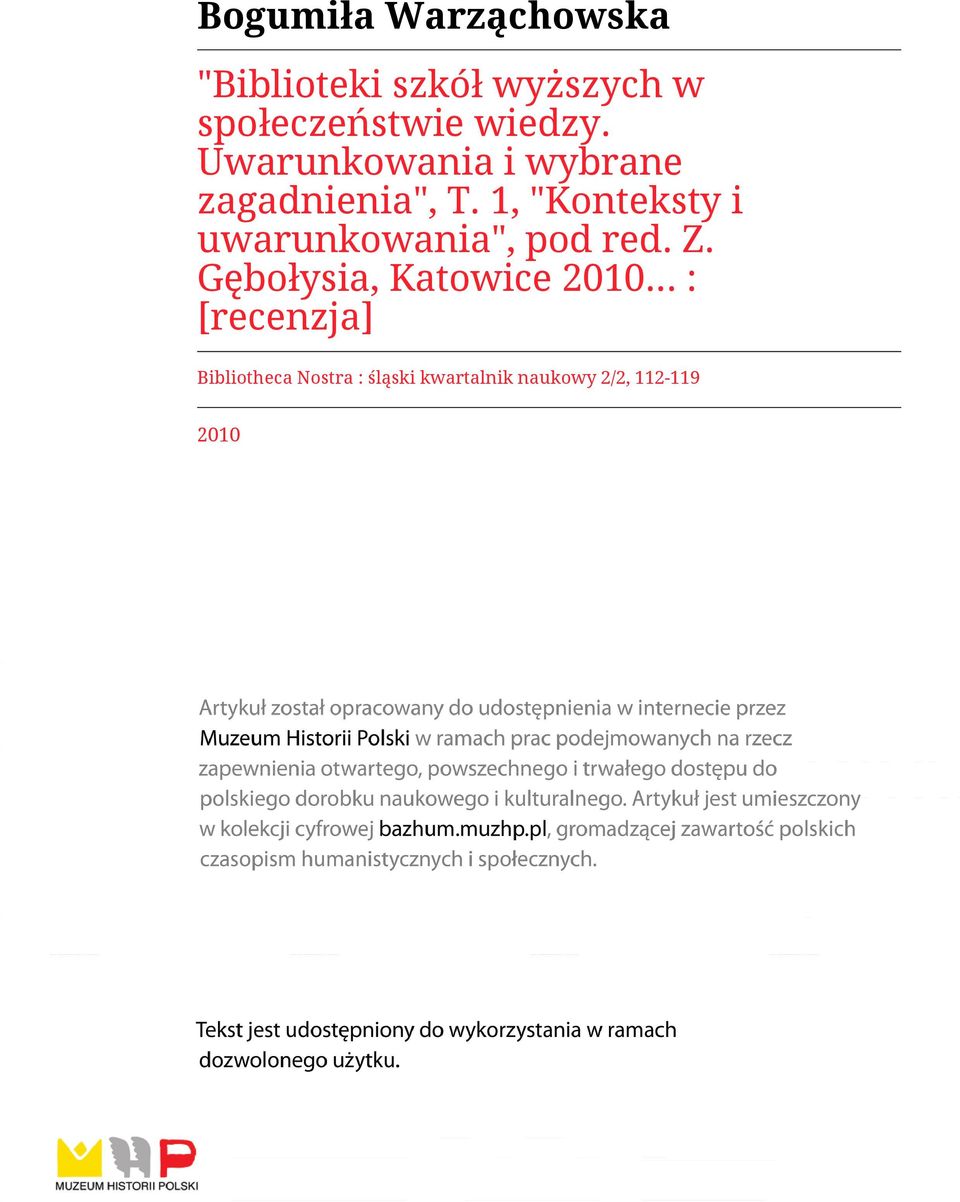 1, "Konteksty i uwarunkowania", pod red. Z.
