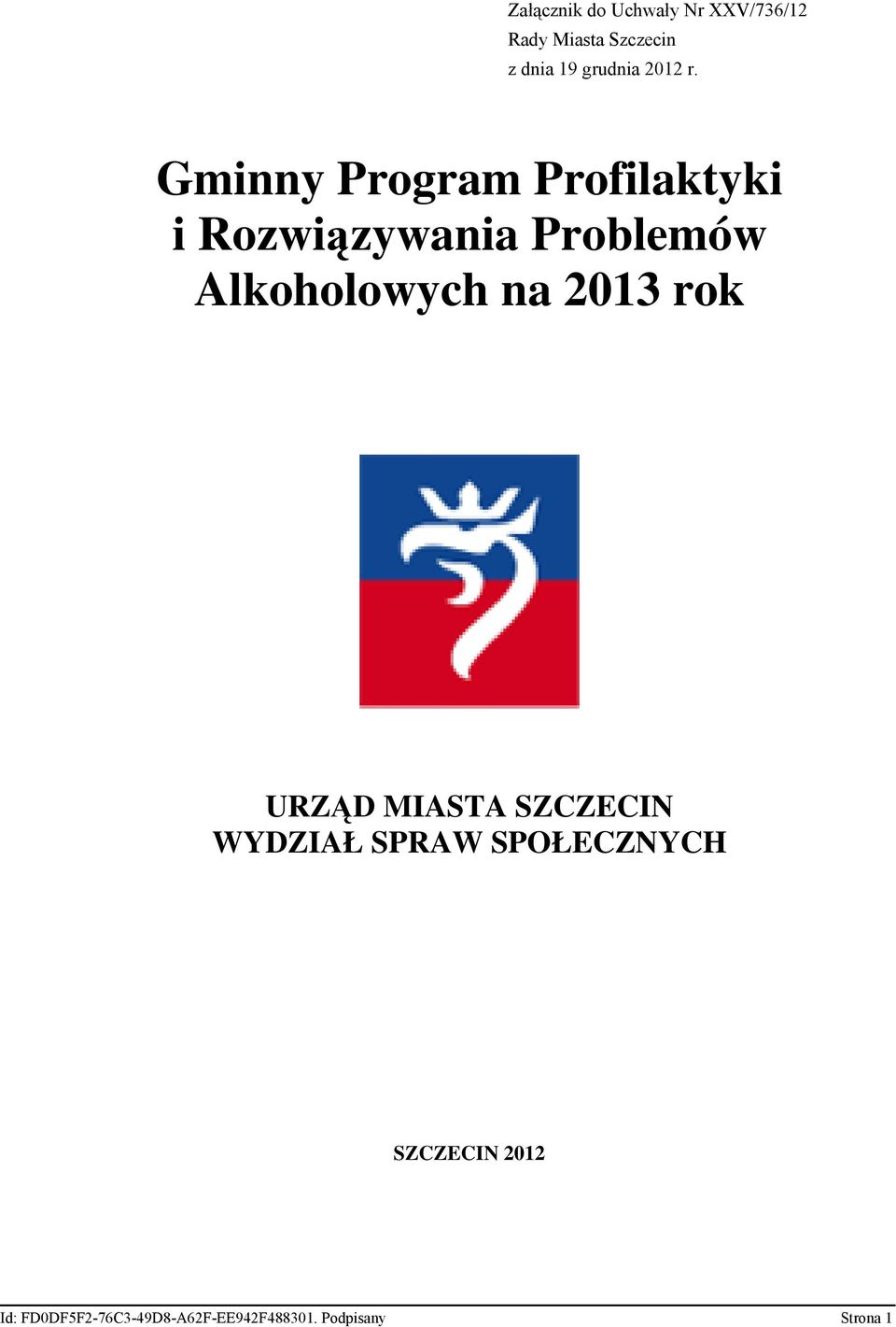 Gminny Program Profilaktyki i Rozwiązywania Problemów Alkoholowych na