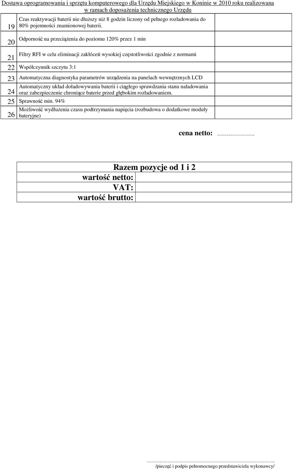 Automatyczna diagnostyka parametrów urządzenia na panelach wewnętrznych LCD Automatyczny układ doładowywania baterii i ciągłego sprawdzania stanu naładowania 24 oraz