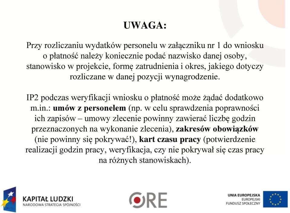 : umów z personelem (np.