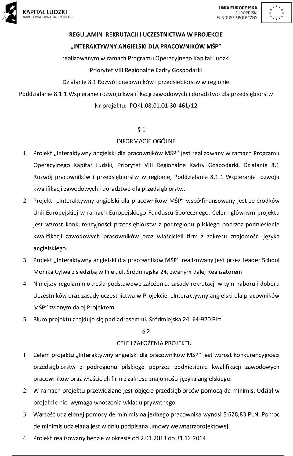 01-30-461/12 1 INFORMACJE OGÓLNE 1.