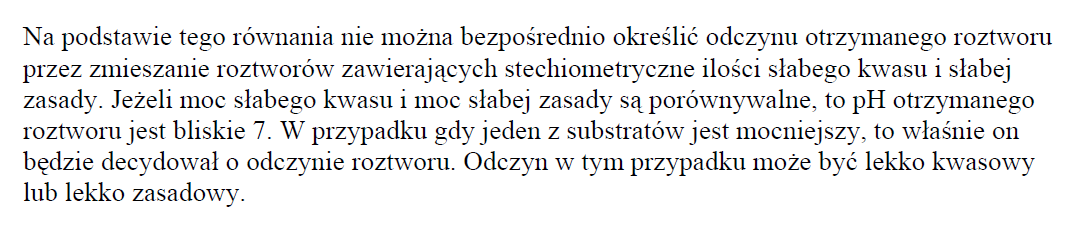 Miareczkowanie słabego kwasu słabą