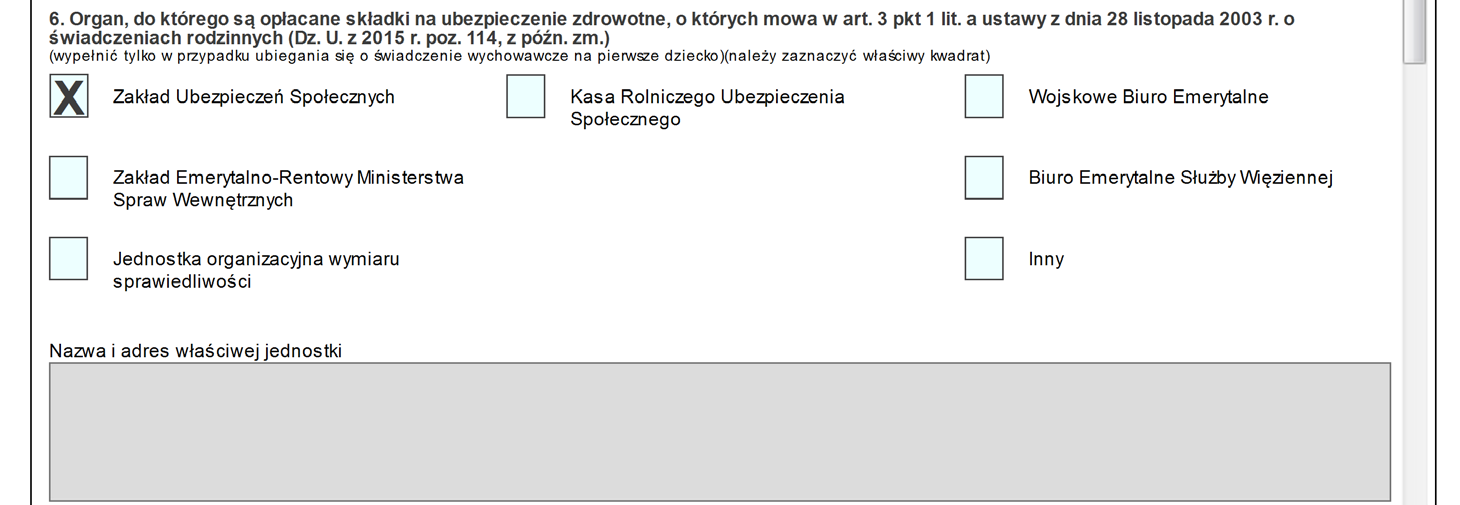 9 Jeśli w danych dziecka członka rodziny zaznaczyłeś pole [Orzeczenie o niepełnosprawności], to dane tego dziecka przeniosą się automatycznie do bloku 5. Tego bloku nie można edytować.