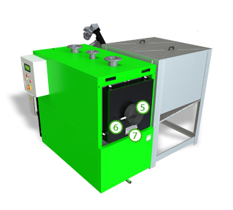 Kocioł KOSTRZEWA MAXI BIO SPIN to nowa linia automatycznych urządzeń służąca do ogrzewania budynków wielkopowierzchniowych za pomocą granulowanych paliw z biomasy o zapopieleniu do nawet 2% (pelet