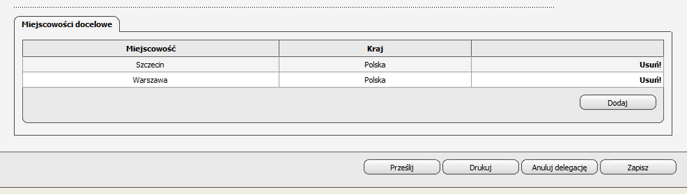 Jest też możliwość dopisania miejscowości, której brak w słowniku, w tym celu proszę o kontakt z administratorem systemu HRM (robert.kowalewski@up.wroc.