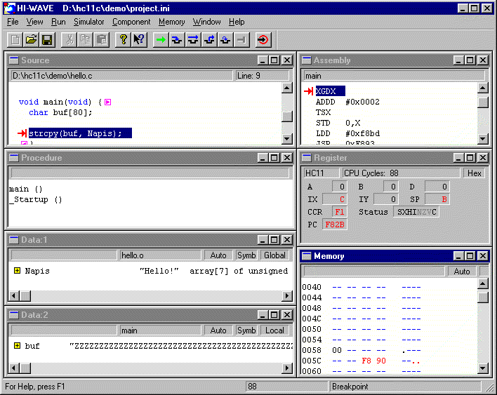 Debugger HI-WAVE