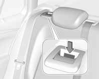 84 Schowki Wsunąć klamry pasów bezpieczeństwa zewnętrznych foteli w boczne uchwyty w celu zabezpieczenia pasów przed uszkodzeniem, patrz ilustracja.