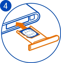 Pierwsze kroki 9 4 Włóż uchwyt karty SIM z powrotem do telefonu i przesuń go w prawo. 5 Zamknij pokrywę złącza mikro-usb. Wyjmowanie karty SIM 1 Wyłącz telefon. 2 Otwórz pokrywę złącza mikro-usb.
