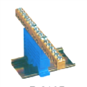 mocowane do listwy TS 35 poprzez element mocujący z torem prostopadłym do szyny TS 308 63 Zacisk ochronny / otwory: 2x16 mm 2 / 4x4 mm 2 Z-2101 10 7,35 309 63 Zacisk ochronny / otwory: 1x35 mm 2 /