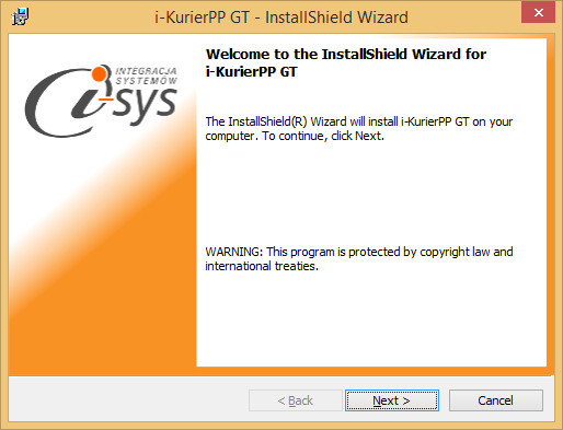 2. Przygotowywanie programu do pracy 2.1. Instalacja programu Instalacja programu polega na uruchomieniu pliku Setup_i-KurierPPGT.exe. Po uruchomieniu instalatora (Rys.