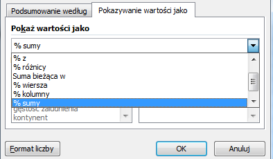 Wówczas pojawi się okno: Należy wybrad dowolną funkcję by zobaczyd