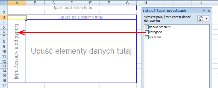 Istnieje kilka sposobów tworzenia i modyfikowania tabel przestawnych, jednak przeciąganie pól w siatce jest najbardziej intuicyjnym i najszybszym sposobem.