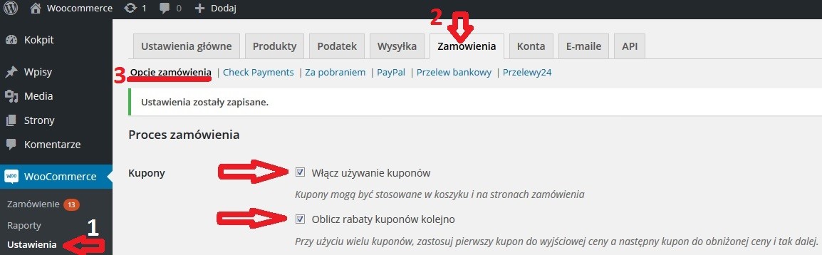 Dane do ZenCard należy wprowadzić w panelu Przelewy24 wybierając z górnego menu Usługi a następnie z menu Usługi po lewej stronie