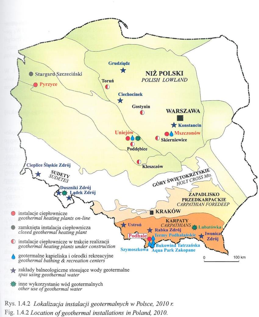 balneoterapia wody lecznicze produkcja pierwiastków i związków chemicznych przemysł rozlewniczy W Polsce znajduje się 45 uzdrowisk, z czego tylko w 4 nie udokumentowano złóż wód leczniczych