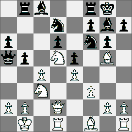 Katastrofy szachowe 1302.Obrona Pietrowa [C43] XII Olimpiada Szachowa, Moskwa 1956 Johannessen (Norwegia) Kinzel (Austria) 1.e4 e5 2.Sf3 Sf6 3.d4 ed4 4.e5 Se4 5.Hd4 d5 6.ed6 Sd6 7.Gd3 Sc6 8.Hf4 Ge6 9.