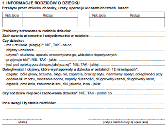 Zdalna Pielęgniarka - wsparcie dla rodziców Umożliwienie rodzicom łatwe i proste wprowadzenie informacji zgodnie z kartą bilansową Kompleksowy dostęp do