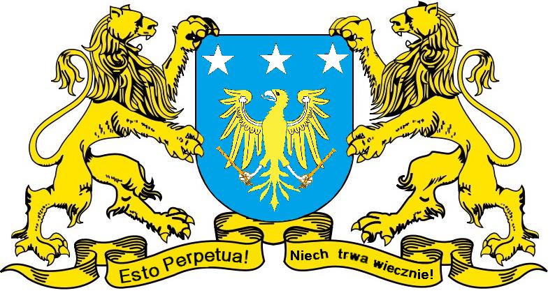 I. Herby państwowe oraz samorządowe. 1. HERB PAŃSTWOWY Herb wielki Eskwilinii Opis: Pole błękitne. Orzeł złoty, trzymający w łapach takież laski. U głowicy trzy gwiazdy srebrne.