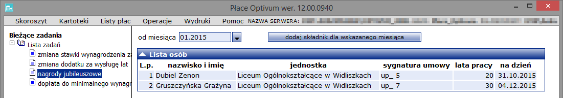 Płace Optivum Jak naliczyć nauczycielowi przysługującą mu nagrodę jubileuszową?