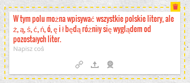 UWAGA! W polu Podaj swoje imię/tytuł post wystąpi problem z wyglądem liter polskich, jak to widać na obrazie poniżej. Nie jest znany sposób, aby tekst był pisany jednolitą czcionką. Rysunek 9.