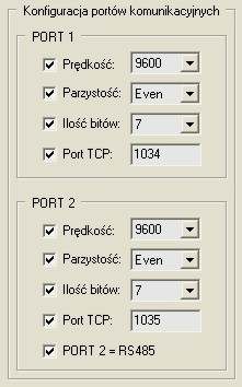 4.2.2. Konfiguracja portów komunikacyjnych W polu Konfiguracja portów komunikacyjnych programu Konfigurator UKI (Rys.